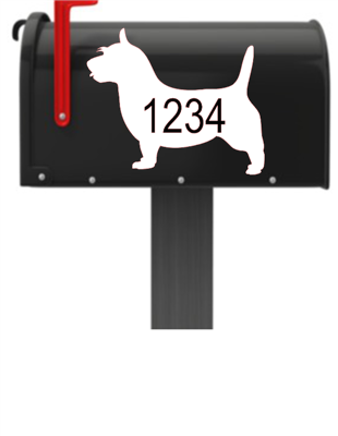 Australian Terrier Vinyl Mailbox Decals Qty. (2) One for Each Side