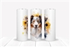 Australian Shepherd Floral 20 OZ Double Walled Tumbler