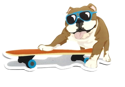 Bulldog Skateboard Sticker