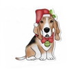 Bassett Hound Christmas Sticker
