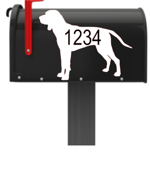 Blood Hound Vinyl Mailbox Decals Qty. (2) One for Each Side