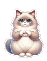 Birman Heart Hand Sign Sticker