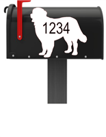 Bernese Mountain Dog Vinyl Mailbox Decals Qty. (2) One for Each Side