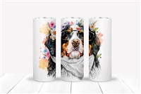 Bernese Mountain Dog with Glasses 20 OZ Double Walled Tumbler