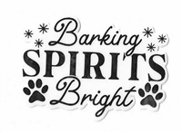 Barking Spirits Bright Christmas Sticker