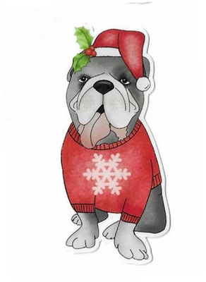 Bulldog 2 Christmas Sticker