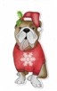 Bulldog Christmas Sticker