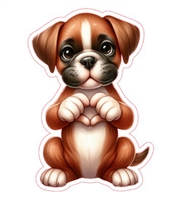 Boxer Heart Hand Sign Sticker