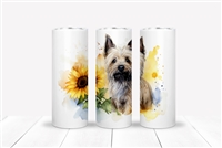 Cairn Terrier Floral 20 OZ Double Walled Tumbler