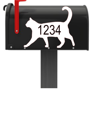 Cat Vinyl Mailbox Decals Qty. (2) One for Each Side