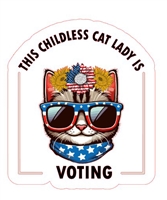 This Childless Cat Lady is Voting - Sticker