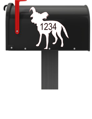 Chinese Crested Vinyl Mailbox Decals Qty. (2) One for Each Side