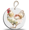 Chicken #2 Ceramic 2.95" Holiday Ornament