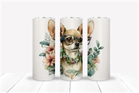Chihuahua with Glasses 20 OZ Double Walled Tumbler