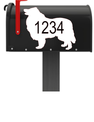 Collie Vinyl Mailbox Decals Qty. (2) One for Each Side