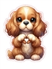 Cocker Spaniel Heart Hand Sign Sticker