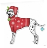 Dalmatian Christmas Sticker
