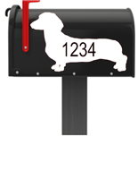 Dachshund Vinyl Mailbox Decals Qty. (2) One for Each Side