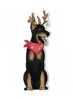 Doberman Christmas Sticker