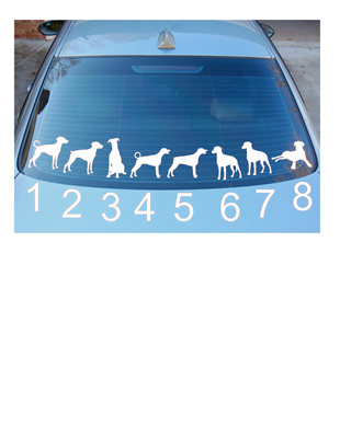 Doberman Vinyl Window Decal (8 designs to choose from)