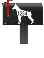 Doberman Pinscher Vinyl Mailbox Decals Qty. (2) One for Each Side