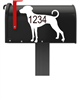 Doberman Pinscher Natural Ears & Tail Vinyl Mailbox Decals Qty. (2) One for Each Side