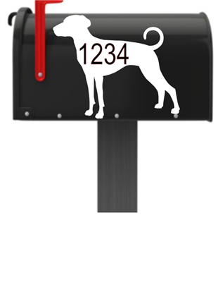 Doberman Pinscher Natural Ears & Tail Vinyl Mailbox Decals Qty. (2) One for Each Side