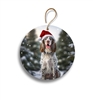 English Setter in Snow 2.95" Holiday Ornament