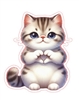 Exotic Shorthair Heart Hand Sign Sticker