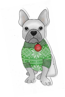 French Bulldog Christmas Sticker