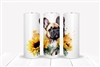 French Bulldog Floral 20 OZ Double Walled Tumbler