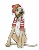 Great Dane Christmas Sticker