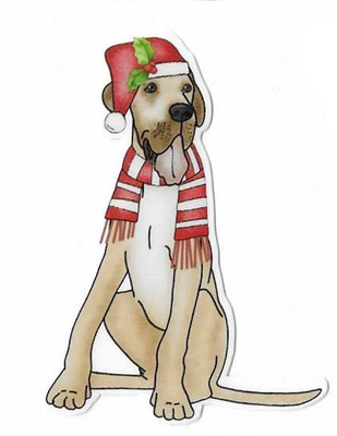 Great Dane Christmas Sticker