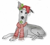Greyhound Christmas Sticker