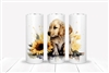 Golden Retriever Puppy Floral 20 OZ Double Walled Tumbler