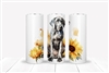 Great Dane Floral 20 OZ Double Walled Tumbler