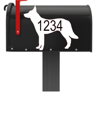 German Shepherd Vinyl Mailbox Decals Qty. (2) One for Each Side