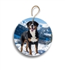 Greater Swiss Mountain Dog in Snow 2.95" Holiday Ornament