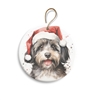 Havanese with Santa Hat 2.95" Holiday Ornament