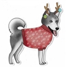 Husky Christmas Sticker