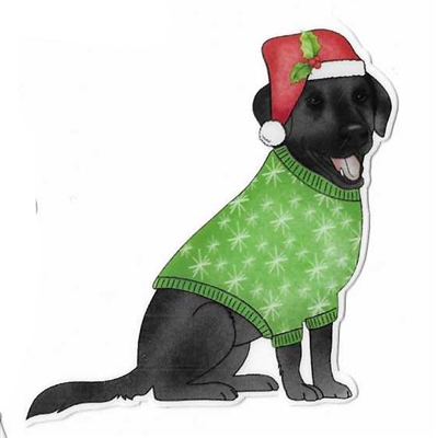 Labrador1 Christmas Sticker