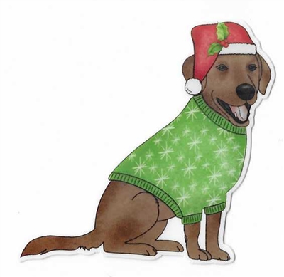 Labrador2 Christmas Sticker