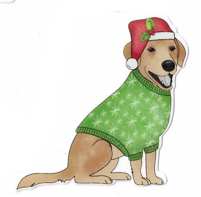 Labrador 3 Christmas Sticker