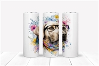 Labrador Retriever with Glasses 20 OZ Double Walled Tumbler