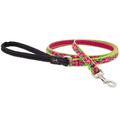 Lupine 1/2" Petunias Padded Handle Leash