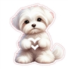 Maltese Heart Hand Sign Sticker