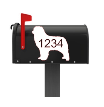 Miniature American Shepherd Vinyl Mailbox Decals Qty. (2) One for Each Side