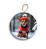 Miniature Pinscher in Snow 2.95" Holiday Ornament