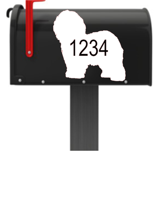Old English Sheepdog Vinyl Mailbox Decals Qty. (2) One for Each Side