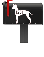 Pharoah Hound Vinyl Mailbox Decals Qty. (2) One for Each Side
